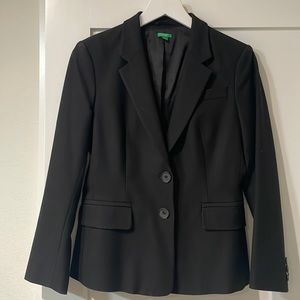 United Colors of Benetton Fitted Black Blazer